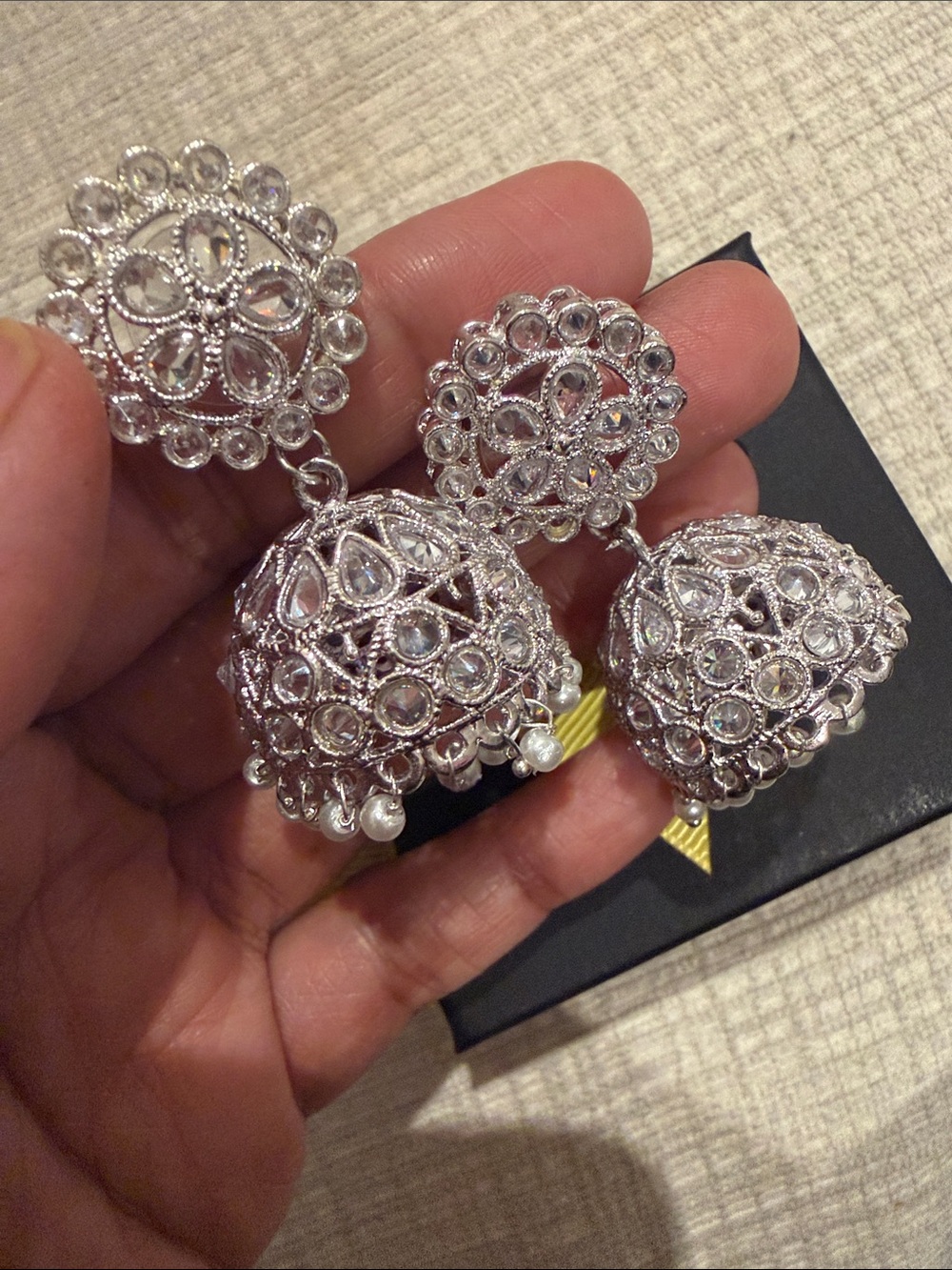 Jhumka Earrings with beautiful Accents